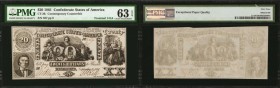 CT-20. Confederate Currency. 1861 $20. PMG Choice Uncirculated 63 EPQ. Contemporary Counterfeit.
No. 627, Plate 6. A boldly printed contemporary coun...