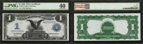 Fr. 230. 1899 $1 Silver Certificate. PMG Extremely Fine 40.
A mid-grade example of this always popular Black Eagle Silver Certificate.
Estimate: $20...