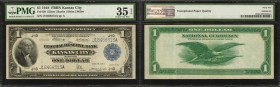 Fr. 739. 1918 $1 Federal Reserve Bank Note. Kansas City. PMG Choice Very Fine 35 EPQ.
PMG's coveted EPQ designation is found on this mid-grade $1 FRB...
