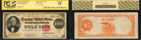 Fr. 1215. 1922 $100 Gold Certificate. PCGS Currency Very Fine 35.
The PCGS Currency "Fort Knox Gold Reserve" notes were found in a horde of gold cert...