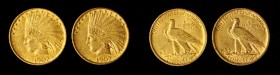Lot of (2) 1907 Indian Eagles. No Periods. AU (Uncertified).
Estimate: $1800.00