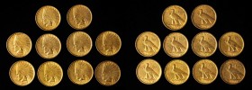 Lot of (10) 1907 Indian Eagles. No Periods. EF-AU (Uncertified).
Estimate: $9150.00
