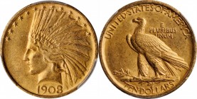 Lot of (2) 1908 Indian Eagles. MS-61 (PCGS).
Included are: No Motto; and Motto.
Estimate: $2200.00