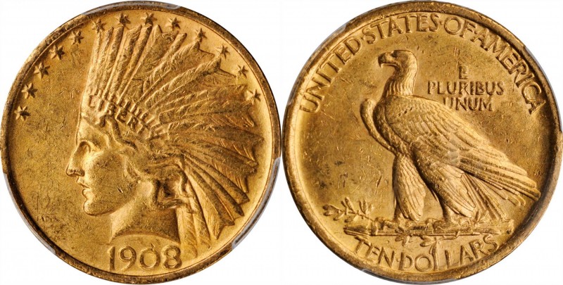 Lot of (2) 1908 Indian Eagles. MS-61 (PCGS).
Included are: No Motto; Motto.
Es...