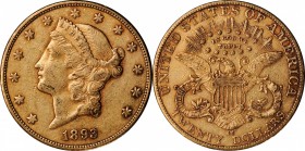 1893-CC Liberty Head Double Eagle. Extremely Fine, Obverse Scuff (Uncertified).
Estimate: $1900.00