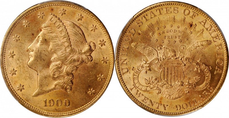 Lot of (2) 1900 Liberty Head Double Eagles. MS-63 (PCGS).
PCGS# 9037. NGC ID: 2...