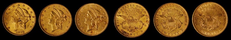 Lot of (3) Liberty Head Double Eagles. EF-AU (Uncertified).
Included are: (2) 1...