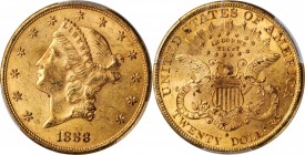 Lot of (5) Choice About Uncirculated Liberty Head Double Eagles. (PCGS).
Included are: 1881-S AU-58; 1883-S AU-58; 1884-S AU-58; 1887-S AU-55; and 18...