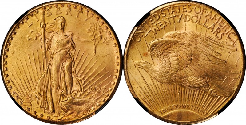 Lot of (2) 1927 Saint-Gaudens Double Eagles. MS-64 (NGC).
One example in a Retr...