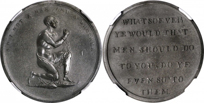 Great Britain--Middlesex. Undated (1790s) Am I Not a Man and a Brother Token. D&...