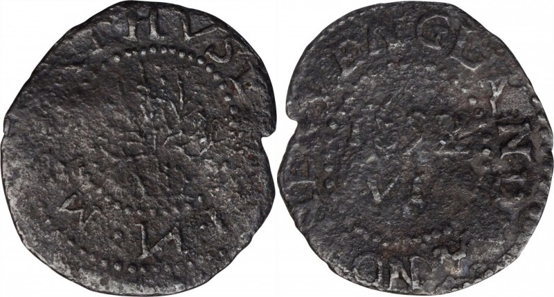 1652 Oak Tree Sixpence. Noe-Unattributable. IN on Obverse. Very Fine, Rough.
26...