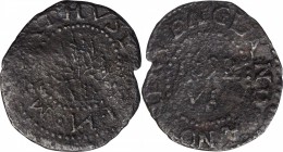 1652 Oak Tree Sixpence. Noe-Unattributable. IN on Obverse. Very Fine, Rough.
26.3 grains. Although most major design elements on both sides are at le...
