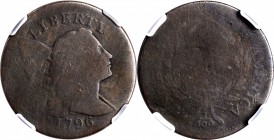 1796 Liberty Cap Cent. S-81. Rarity-3. AG-3 BN (NGC).
PCGS# 1392. NGC ID: 223V.
Collector envelope with attribution notation included.
Estimate: $1...