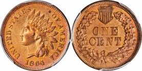 1864 Indian Cent. Bronze. L on Ribbon. AU-58 (PCGS).
PCGS# 2079. NGC ID: 227M.
Estimate: $250.00