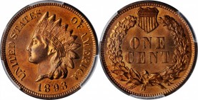1893 Indian Cent. MS-65 RB (PCGS).
PCGS# 2185. NGC ID: 228M.
Estimate: $400.00