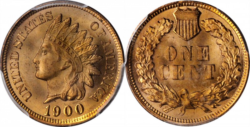 1900 Indian Cent. MS-65 RD (PCGS). CAC.
PCGS# 2207. NGC ID: 228V.
Estimate: $4...