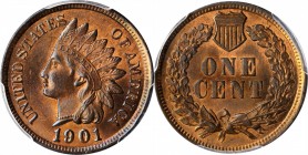 1901 Indian Cent. MS-64 RB (PCGS).
PCGS# 2209. NGC ID: 228W.
Estimate: $75.00