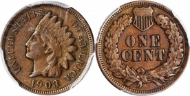 Lot of (5) Indian Cents. (PCGS).
Included are: 1882 MS-62 RB, OGH; 1900 AU-50; 1901 MS-63 BN, CAC; 1902 MS-63 RB; and 1903 EF-45.
Estimate: $200.00