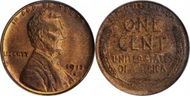 1915-S Lincoln Cent. MS-64 RD (PCGS).
PCGS# 2485. NGC ID: 22BM.
Estimate: $1000.00
