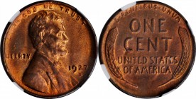1927-D Lincoln Cent. MS-65 RB (NGC).
PCGS# 2580. NGC ID: 22CN.
Estimate: $185.00