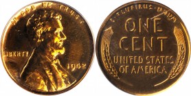 1942 Lincoln Cent. Proof-63 RD (PCGS). CAC--Gold Label. OGH.
PCGS# 3353. NGC ID: 22L9.
Estimate: $75.00