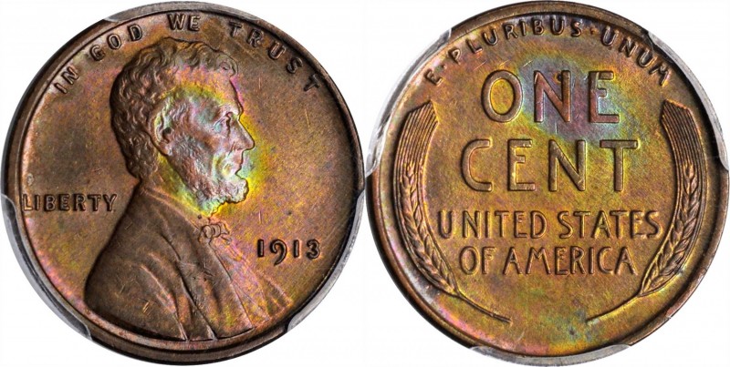 Lot of (2) Mint State Lincoln Cents. (PCGS).
Included are: 1913 MS-63 BN; and 1...