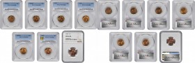 Lot of (7) Certified Mint State Lincoln Cents.
Unless otherwise stated, all examples are graded and encapsulated by PCGS. Included are: 1929-S MS-63 ...
