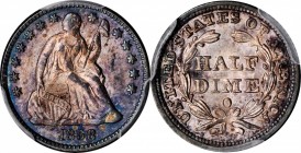 1858-O Liberty Seated Half Dime. MS-64 (PCGS).
PCGS# 4369. NGC ID: 233V.
Estimate: $420.00