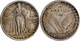 1917-S Standing Liberty Quarter. Type I. EF-45 (PCGS).
PCGS# 5710. NGC ID: 2433.
Estimate: $150.00