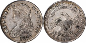 1827 Capped Bust Half Dollar. O-131. Rarity-2. Square Base 2. AU-50 (PCGS).
PCGS# 39730. NGC ID: 24FN.
Estimate: $320.00
