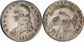 1832 Capped Bust Half Dollar. Small Letters. AU-55 (PCGS).
PCGS# 6160. NGC ID: 24FW.
Estimate: $300.00