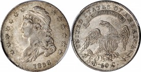 1836 Capped Bust Half Dollar. Lettered Edge. AU-50 (PCGS).
PCGS# 6169. NGC ID: 24G2.
Estimate: $200.00