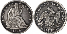 1859-O Liberty Seated Half Dollar. EF-40 (PCGS).
PCGS# 6297. NGC ID: 24HZ.
Estimate: $100.00