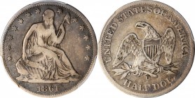 1861-O Liberty Seated Half Dollar. Confederate States Issue. WB-102, FS-401. Fine-12 (PCGS).
PCGS# 390906.
Estimate: $450.00