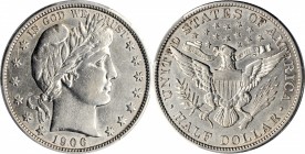 1906 Barber Half Dollar. AU Details--Cleaned (PCGS).
PCGS# 6504. NGC ID: 24MU.
Estimate: $150.00