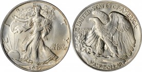 1937 Walking Liberty Half Dollar. MS-66 (PCGS).
PCGS# 6601. NGC ID: 24RR.
Estimate: $225.00