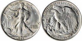 1943 Walking Liberty Half Dollar. MS-66 (PCGS).
PCGS# 6618. NGC ID: 24S9.
Estimate: $100.00