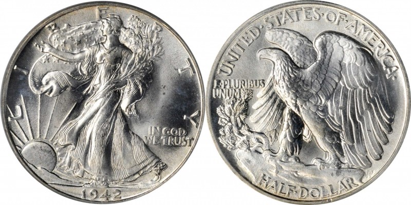 Lot of (3) Certified Walking Liberty and Franklin Half Dollars. MS-65.
Included...