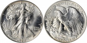 Lot of (3) Certified Walking Liberty and Franklin Half Dollars. MS-65.
Included are: Walking Liberty: 1942 (PCGS), OGH; Franklin: 1958-D (PCGS), OGH-...