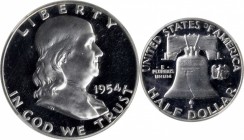 1954 Franklin Half Dollar. Proof-66 Cameo (NGC). CAC.
PCGS# 86695. NGC ID: 27VE.
Estimate: $100.00