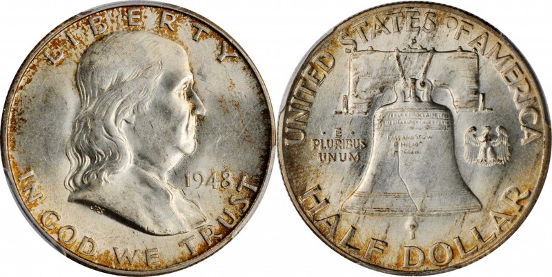 Lot of (5) Certified Mint State Franklin Half Dollars.
Included are: 1948-D MS-...