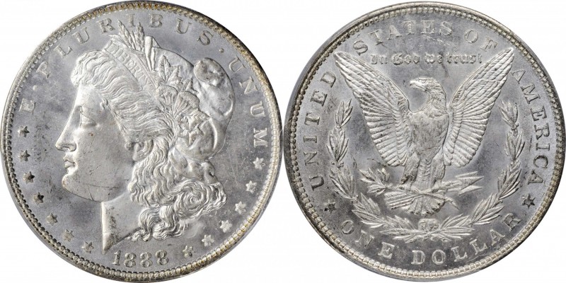 1888 Morgan Silver Dollar. MS-66 (PCGS).
PCGS# 7182. NGC ID: 2555.
Estimate: $...