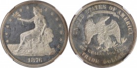 1876 Trade Dollar. Type I/II. Proof-63 Cameo (NGC).
PCGS# 87056. NGC ID: 27YM.
Estimate: $2300.00