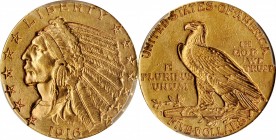 1916-S Indian Half Eagle. AU Details--Cleaned (PCGS).
PCGS# 8532. NGC ID: 28DY.
Estimate: $300.00
