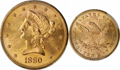 1880-S Liberty Head Eagle. MS-62+ (PCGS).
PCGS# 8690. NGC ID: 265V.
Estimate: $750.00