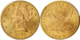 1901-S Liberty Head Eagle. MS-65 (PCGS). CAC.
PCGS# 8749. NGC ID: 267S.
Estimate: $3000.00