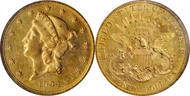1904 Liberty Head Double Eagle. MS-62 PL (NGC).
PCGS# 89045. NGC ID: 26CY.
Estimate: $2000.00