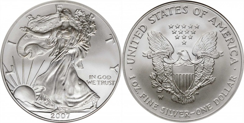 Lot of (4) Silver Eagles. MS-69 (NGC).
Included are: (2) 2007-W Early Releases;...