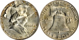 1960-D Franklin Half Dollar--Clamshell Lamination--MS-60 Details--Damaged (ANACS). OH.
Estimate: $150.00