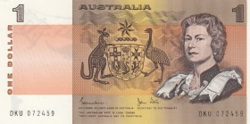 Australia, 1 Dollar, 1983, UNC,p42d
Sign: Johnston-Stone
Serial Number: DKU 072459
Estimate: 10 - 20 USD